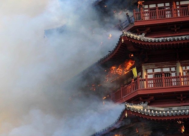 园博园永定塔火灾