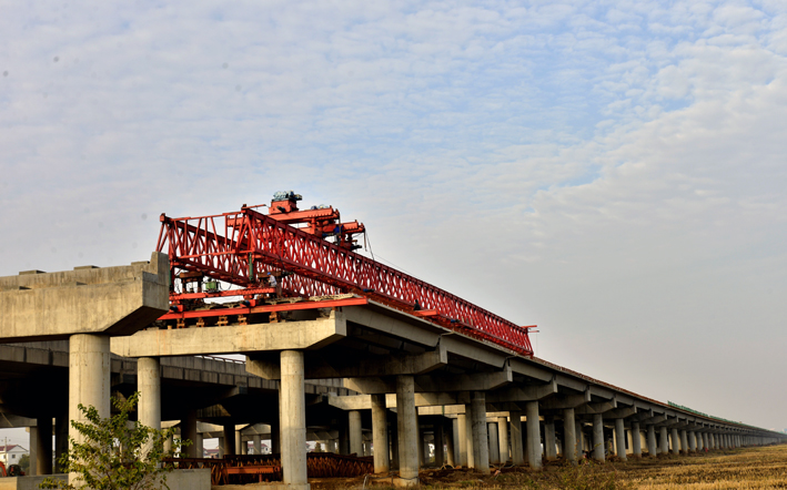 江西昌樟改扩建项目药湖特大桥下部结构工程完工